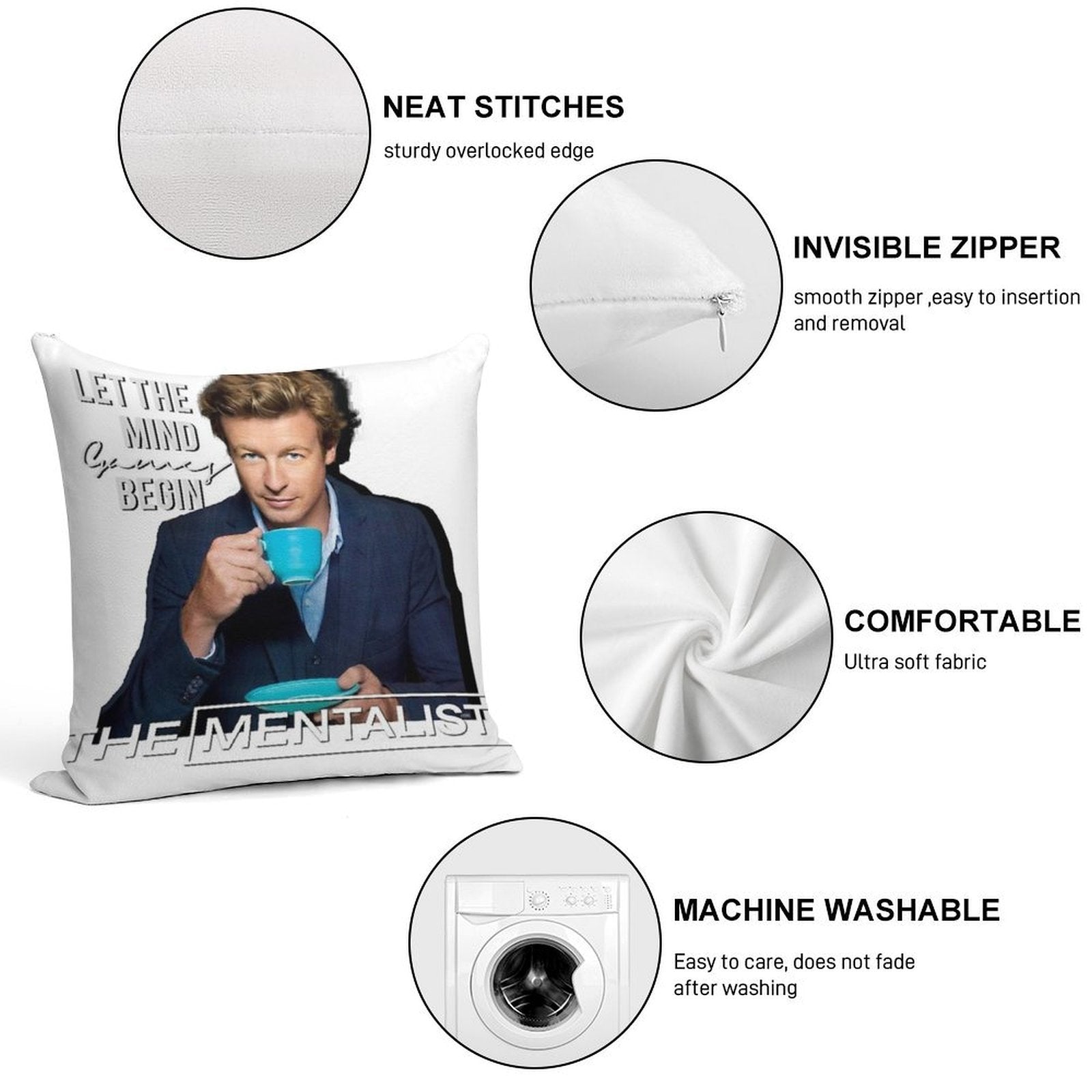 The Mentalist Soft Multiple Sizes Throw Pillow