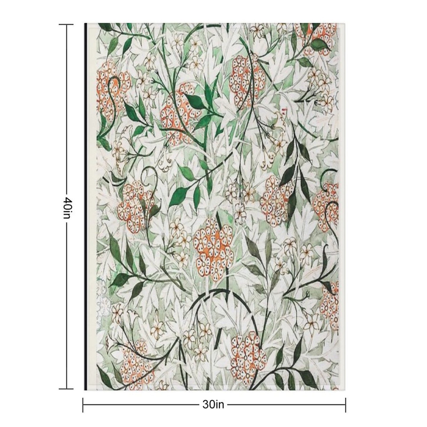 William Morris - Jasmine Travel-friendly Throw Blanket