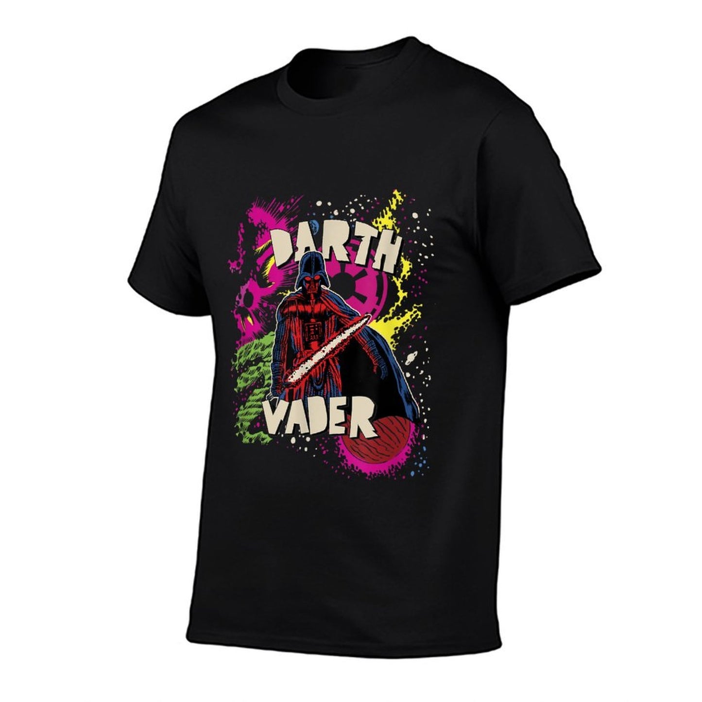 Star Wars Classic Darth Vader 80s Style Neon Space Poster Polyester Blend T-Shirt
