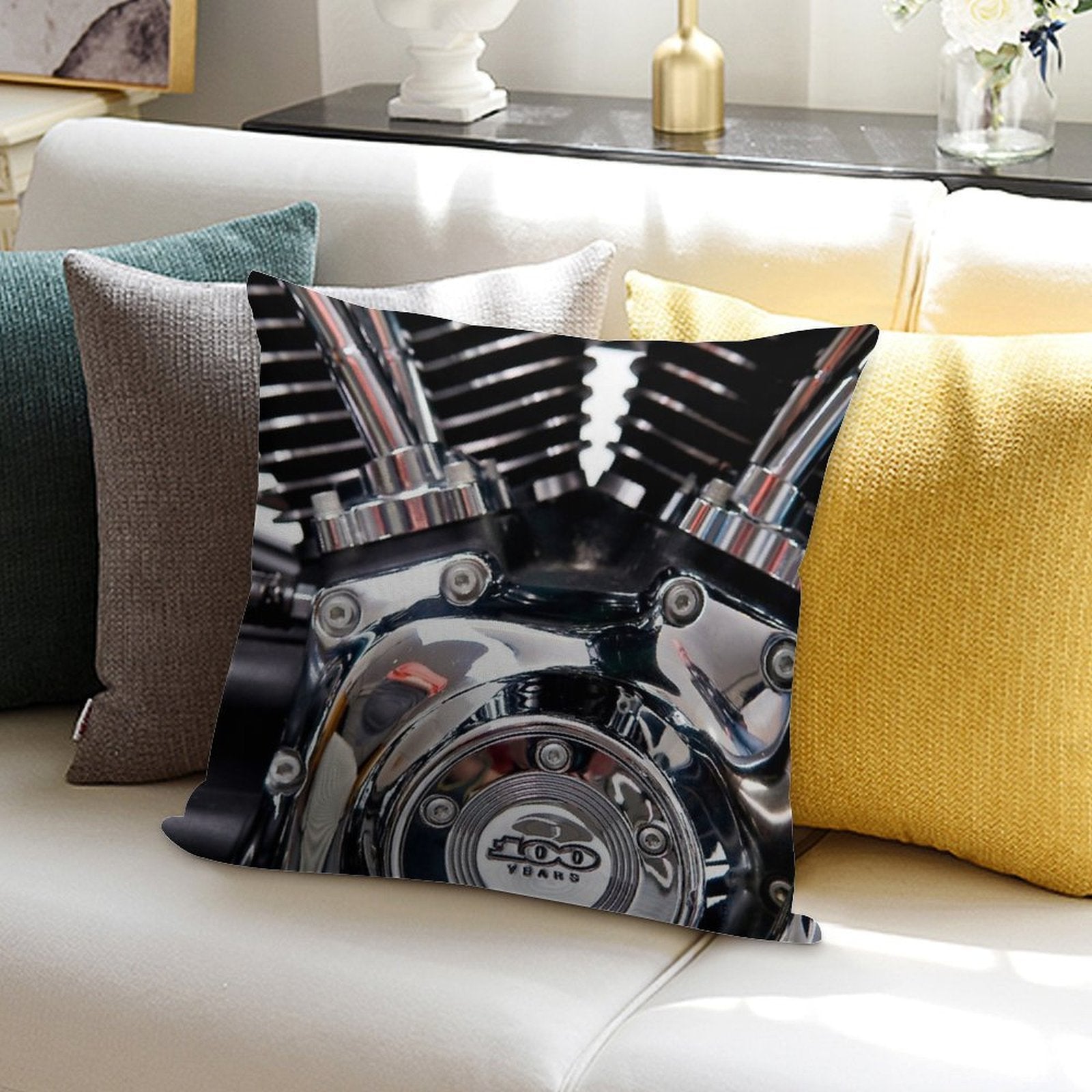 The  Engine Soft Shrink-Resistant Throw Pillow