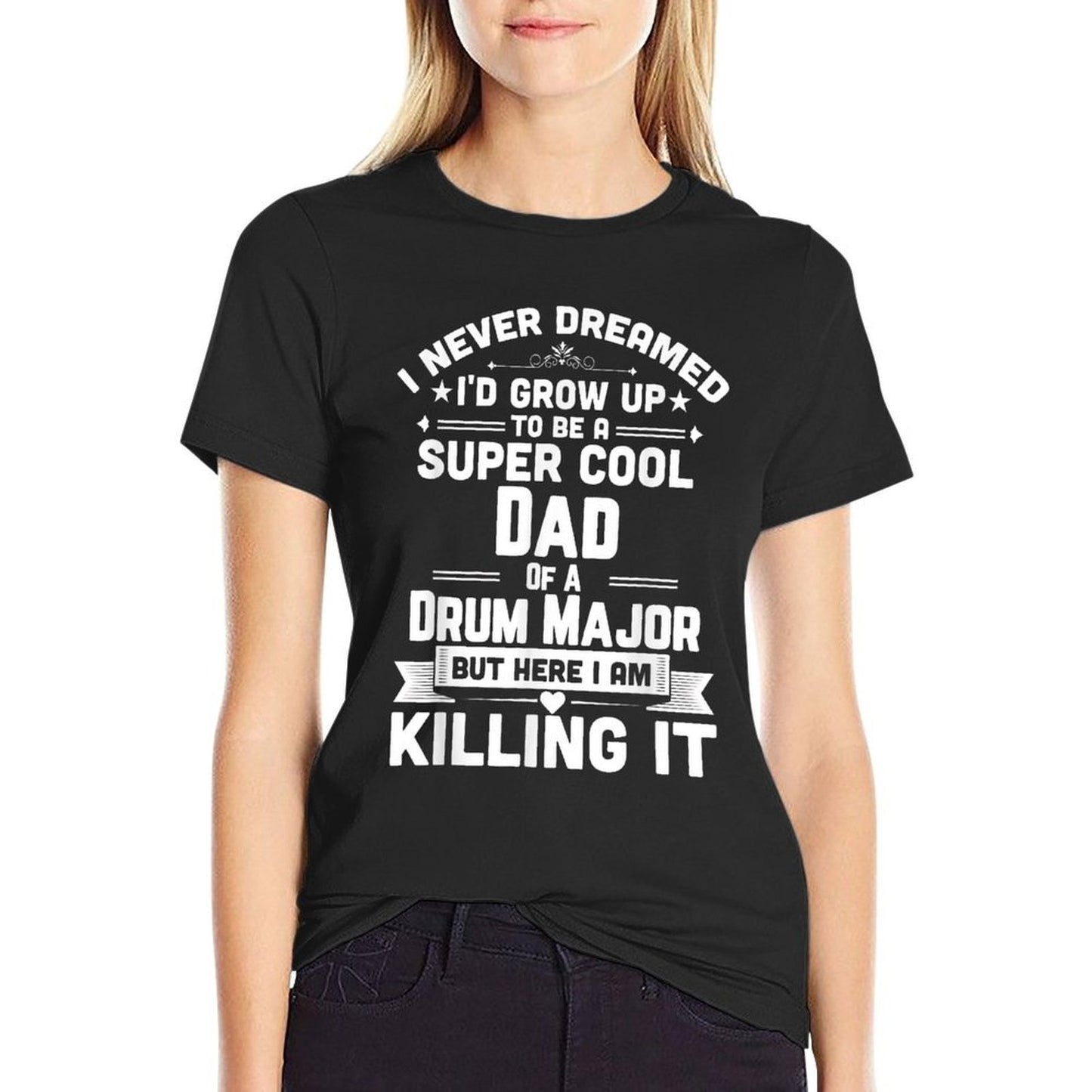 Super Cool Dad Of A Drum Major Funny Marching Band Eco-friendly Material T-Shirt