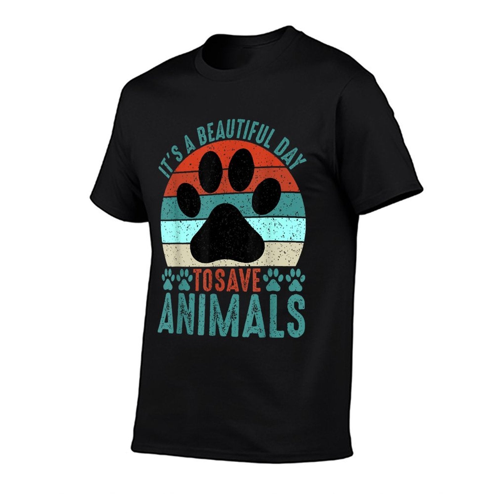 A Beautiful Day To Save Animals Rescue Animals  Cotton T-Shirt