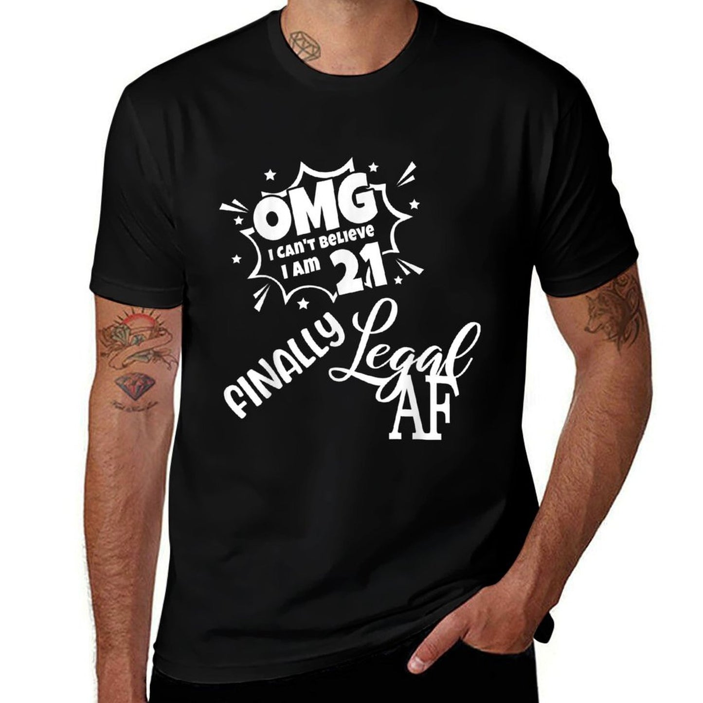 21 Finally Legal,21 Legal AF,Women 21st Birthday Relaxed-fit T-Shirt