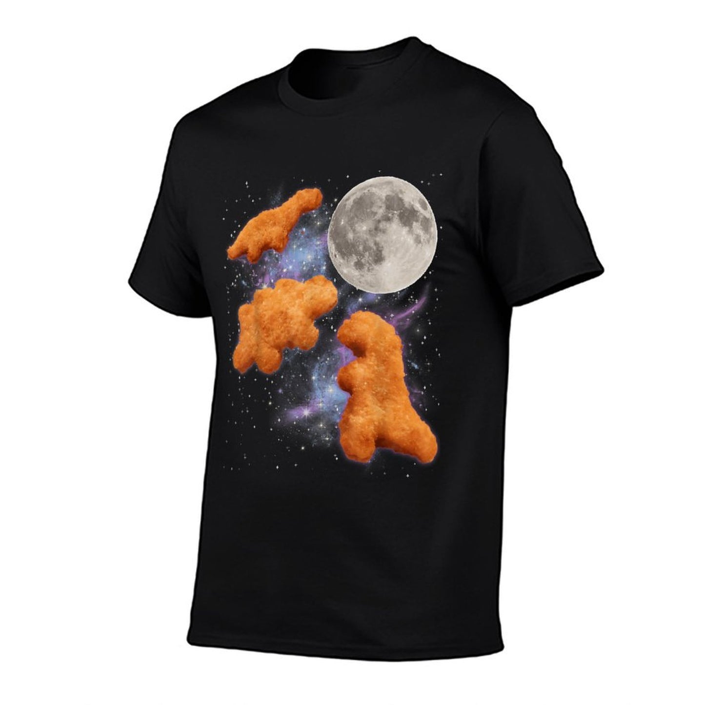 Three Chicken Nuggets Howl at Moon Funny Parody Dino Nugget  Graphic-printed T-Shirt