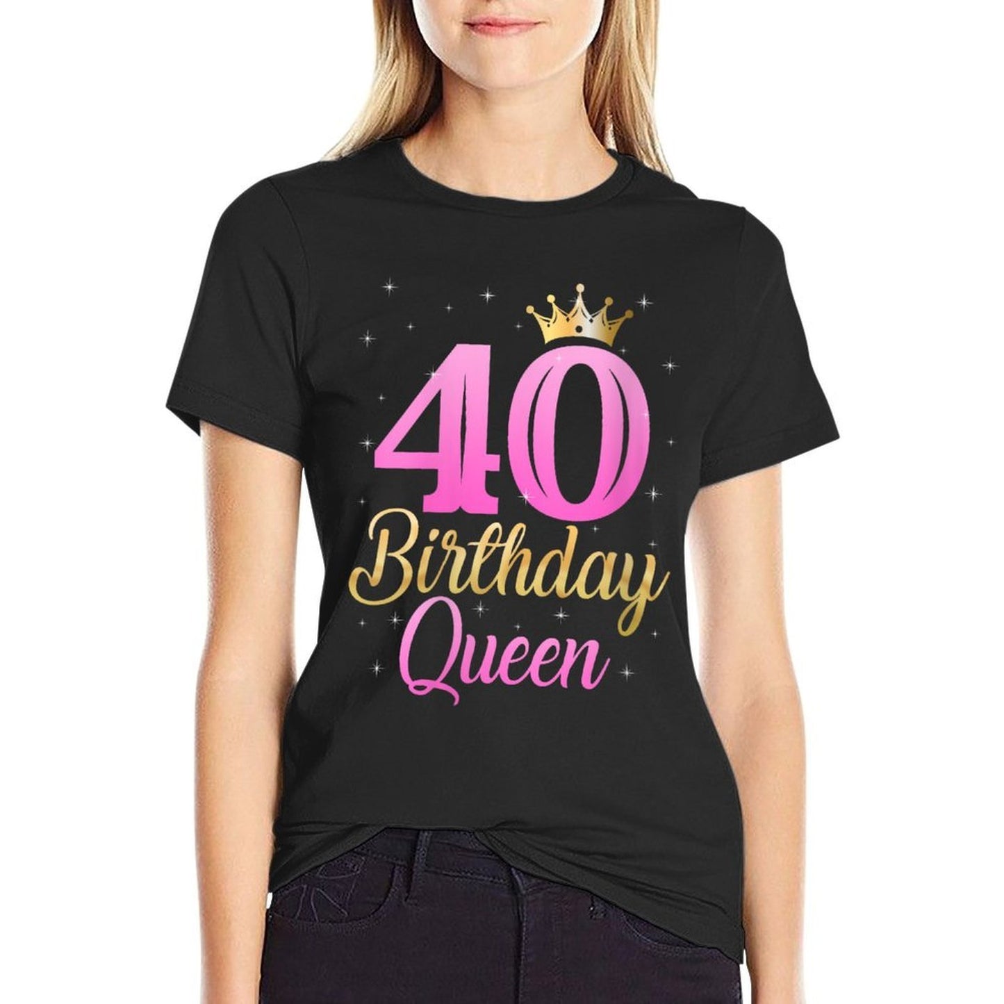 Womens 40th Birthday Queen 40 Year Old Birthday Gifts For Women Odor-resistant T-Shirt