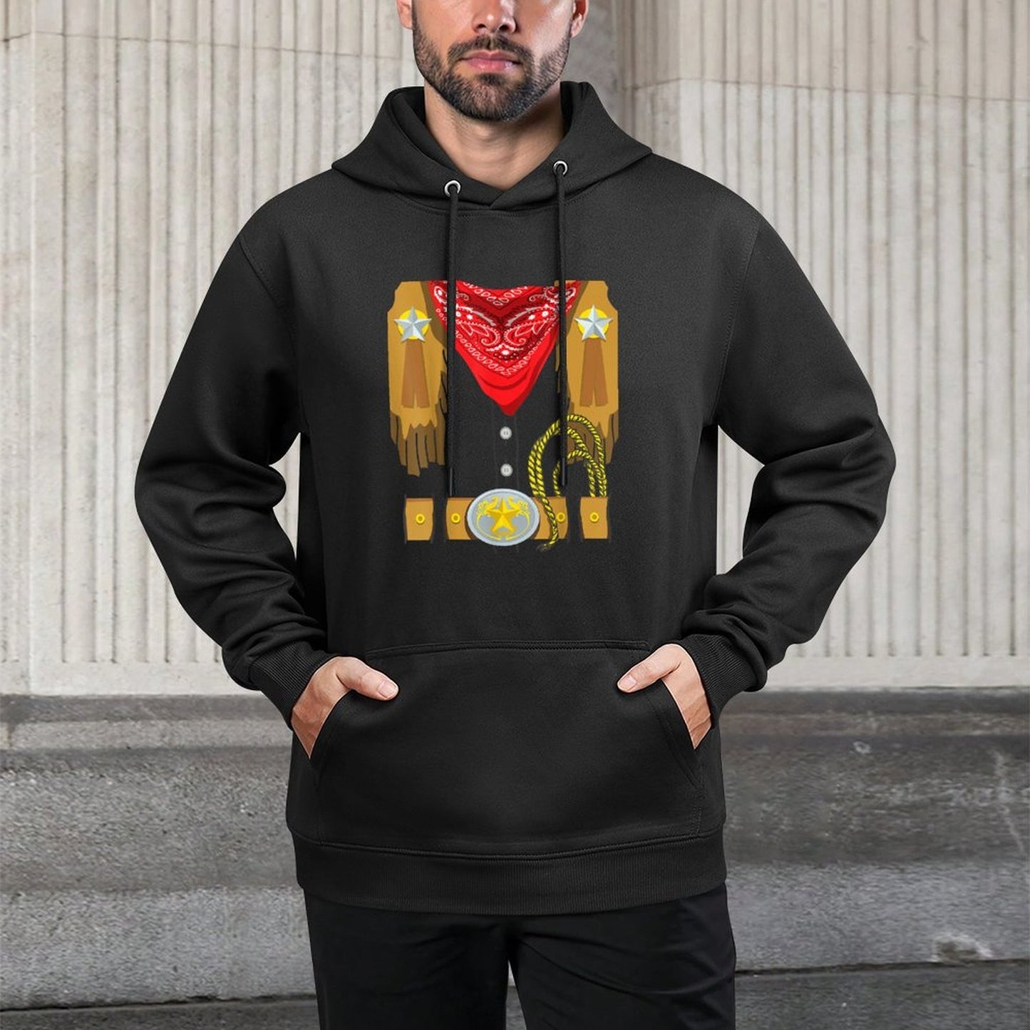 Western Rodeo Sheriff Cowboy Costume Relaxed Fit Hoodie