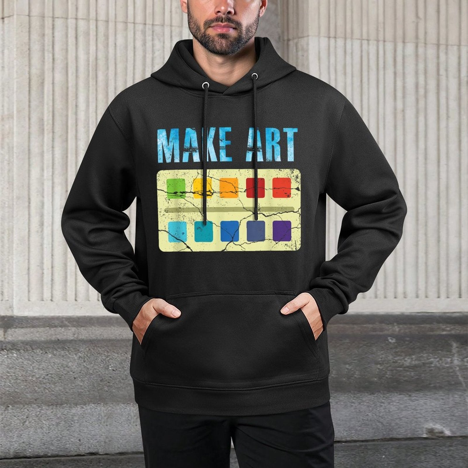 Make Art Colors Palette Artist Painter Painting Aesthetic Pilling-Resistant Hoodie