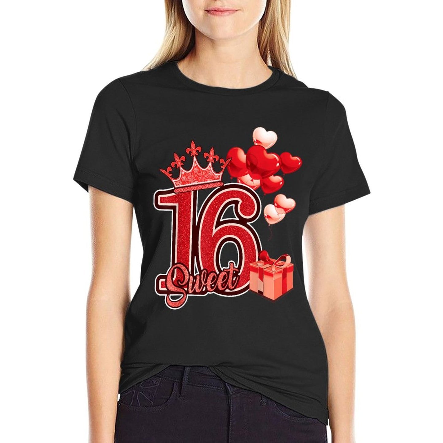 Sweet Sixteen Red 16 Year Birthday Durable T-Shirt