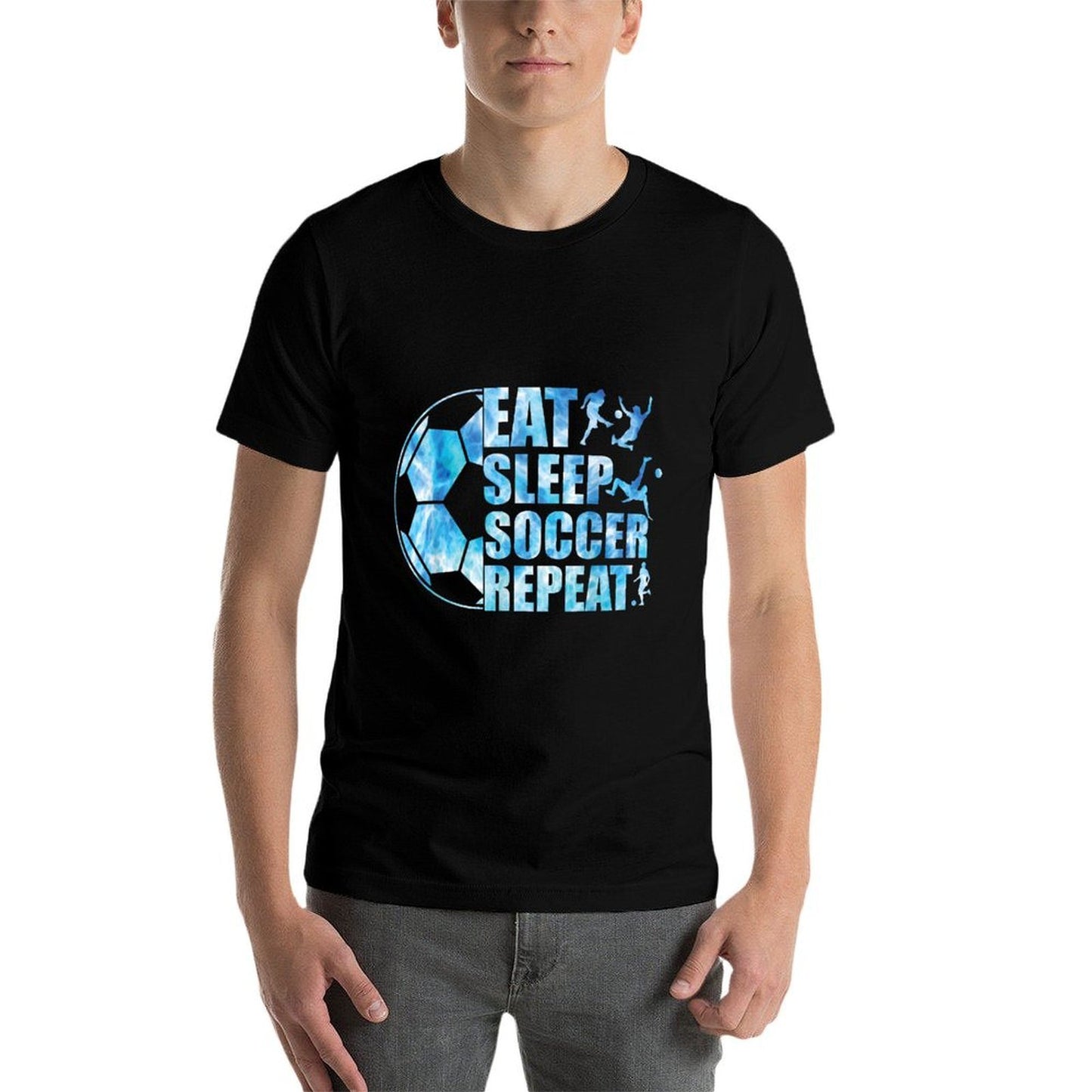 Soccer T Eat Sleep Soccer Repeat Boys Youth Kids  High-quality Stitching T-Shirt
