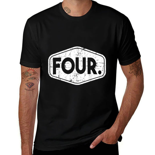 4th Birthday of Boy Or Girl, 4 Years Old, Four  Fade-proof Color T-Shirt