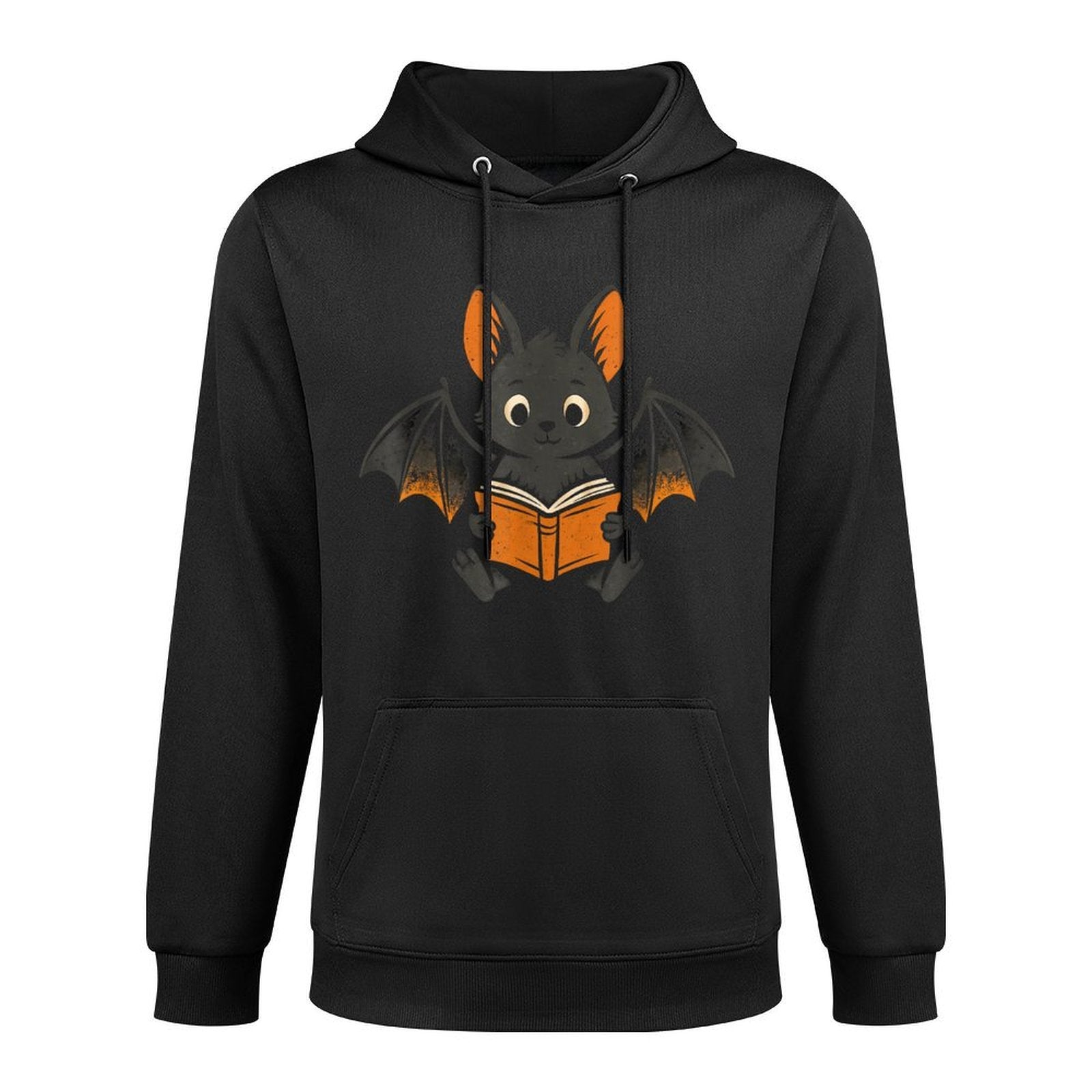 Bat Reading Book Adjustable Hood Hoodie