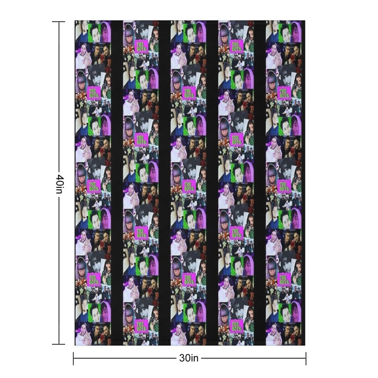 The Boys Collage Eco-conscious Throw Blanket