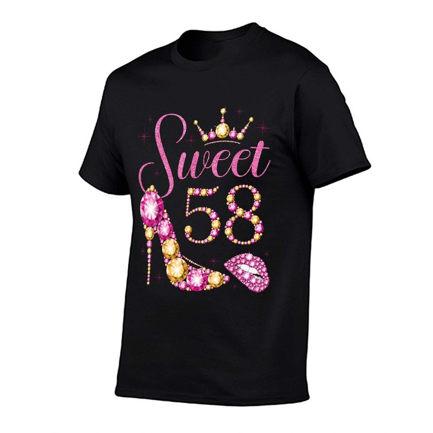 Sweet 58 Years Old 58th Birthday Queen Princess Bday Party Wrinkle-resistant T-Shirt