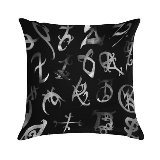Silver Runes Soft Anti-Pilling Throw Pillow