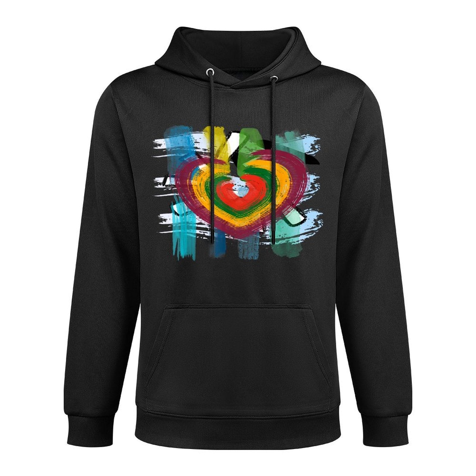 Abstract Heart  Painterly Valentine Abstract Art Durable Construction Hoodie