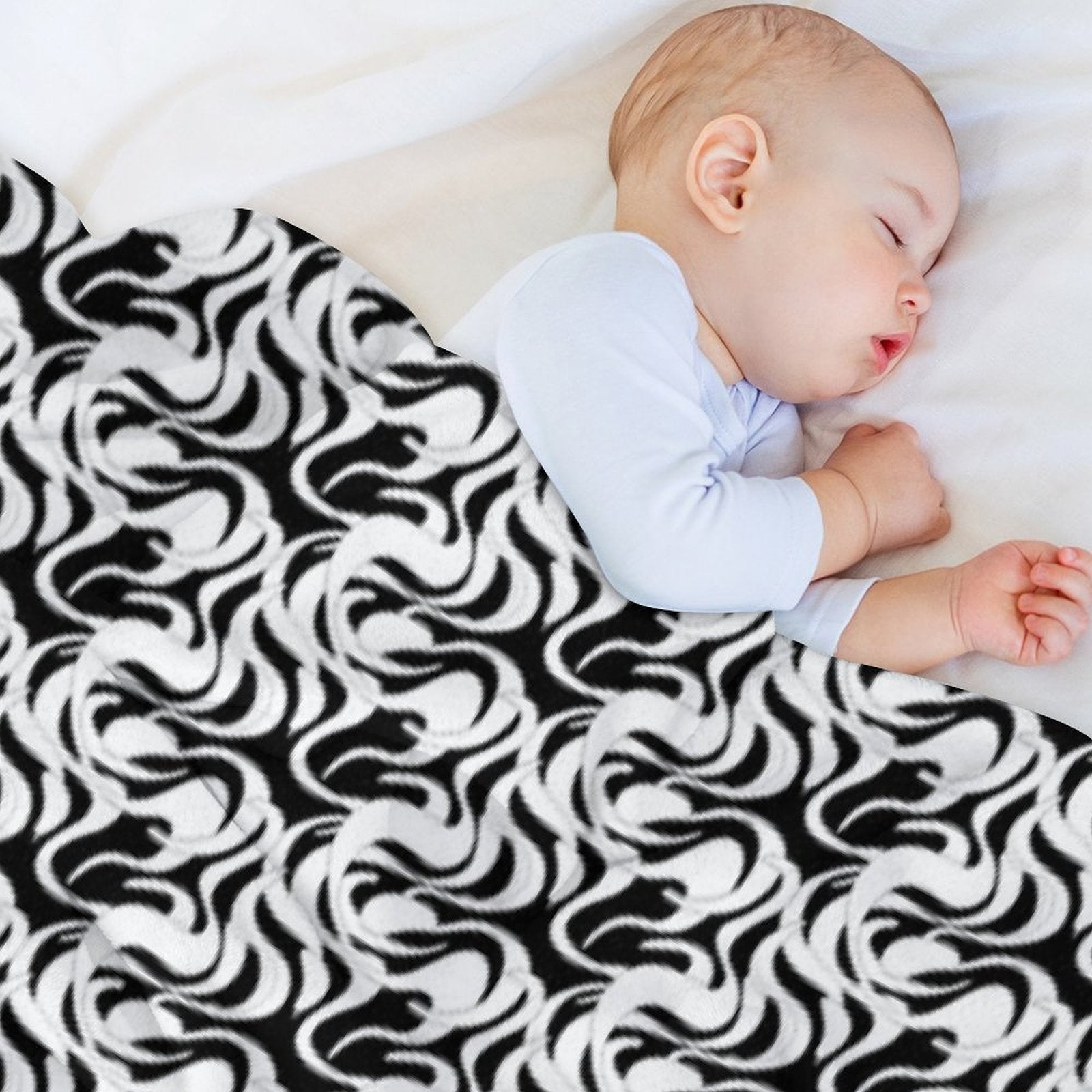 Abstract with Wavy Stains Gift-ready Throw Blanket