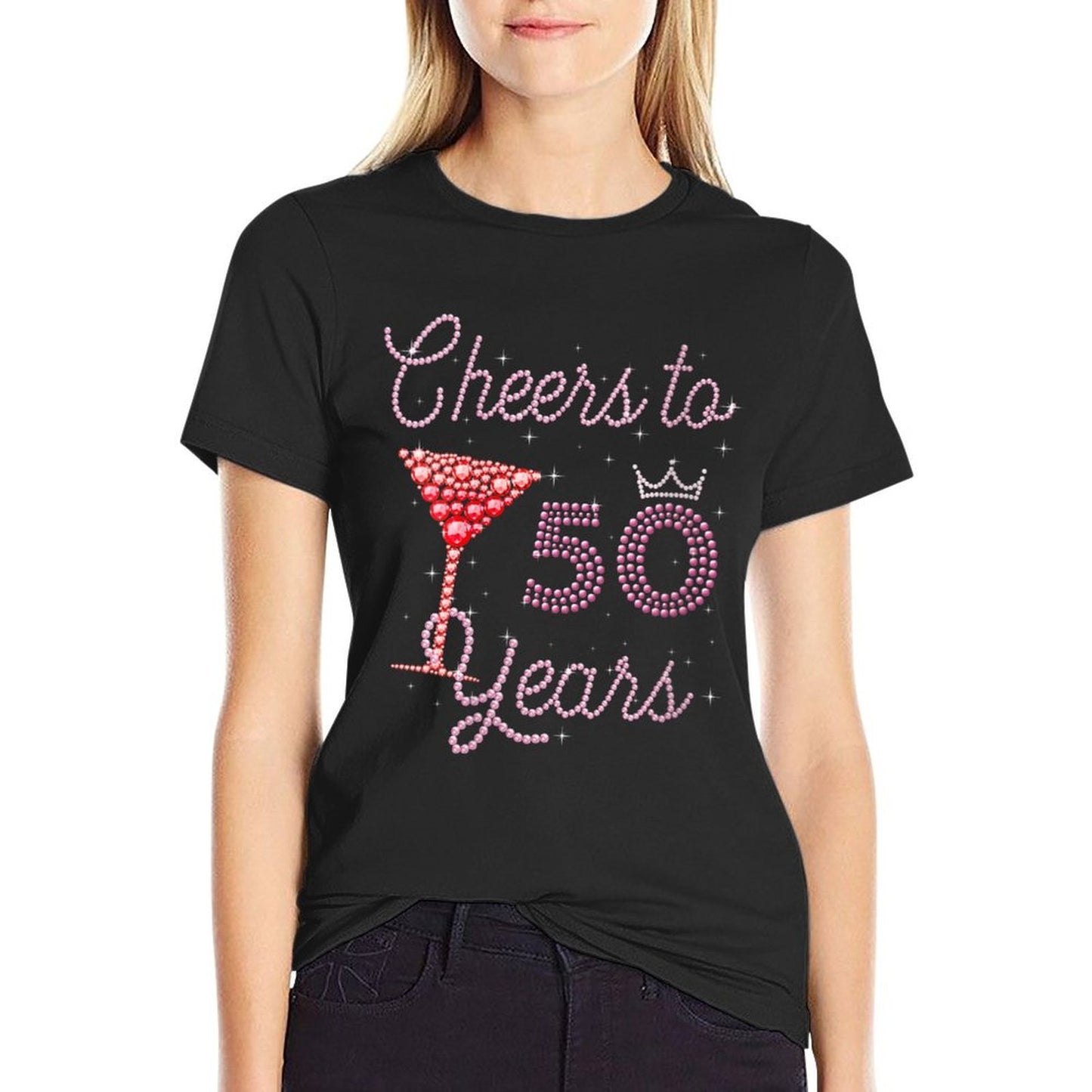 Womens Cheers To 50 Years 50th Birthday 50 Years Old Bday Breathable T-Shirt