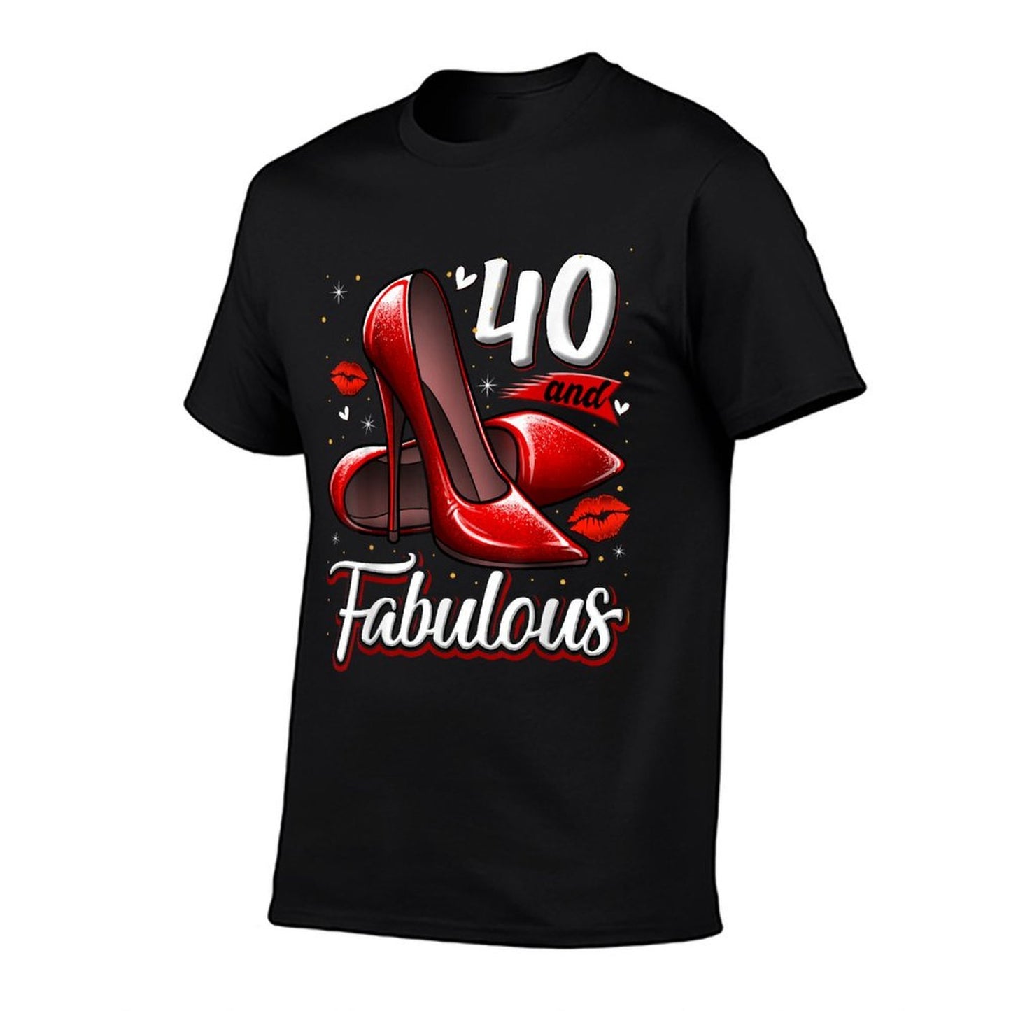 40 And Fabulous High Heels Stepping Into My 40th Birthday  Polyester Blend T-Shirt
