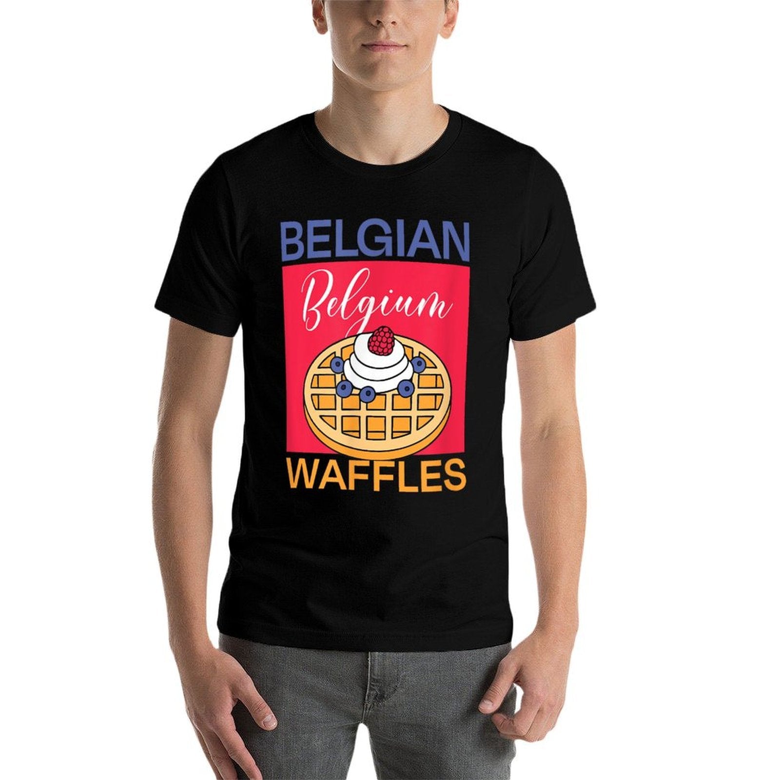 Belgium Food Waffles Hobby Chef  Trendy Pattern T-Shirt