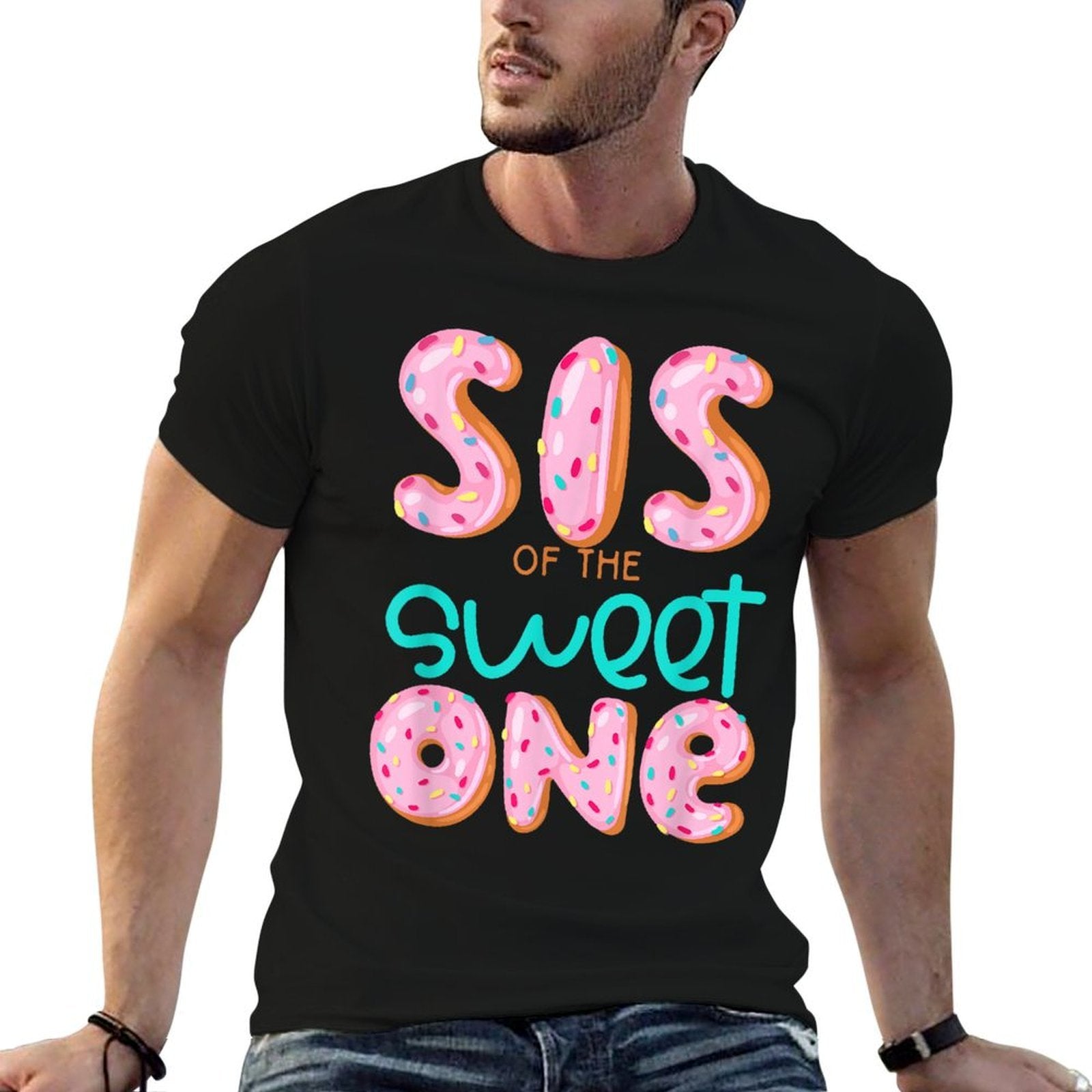 Sis of The Sweet One First Birthday Matching Family Donut  Soft T-Shirt