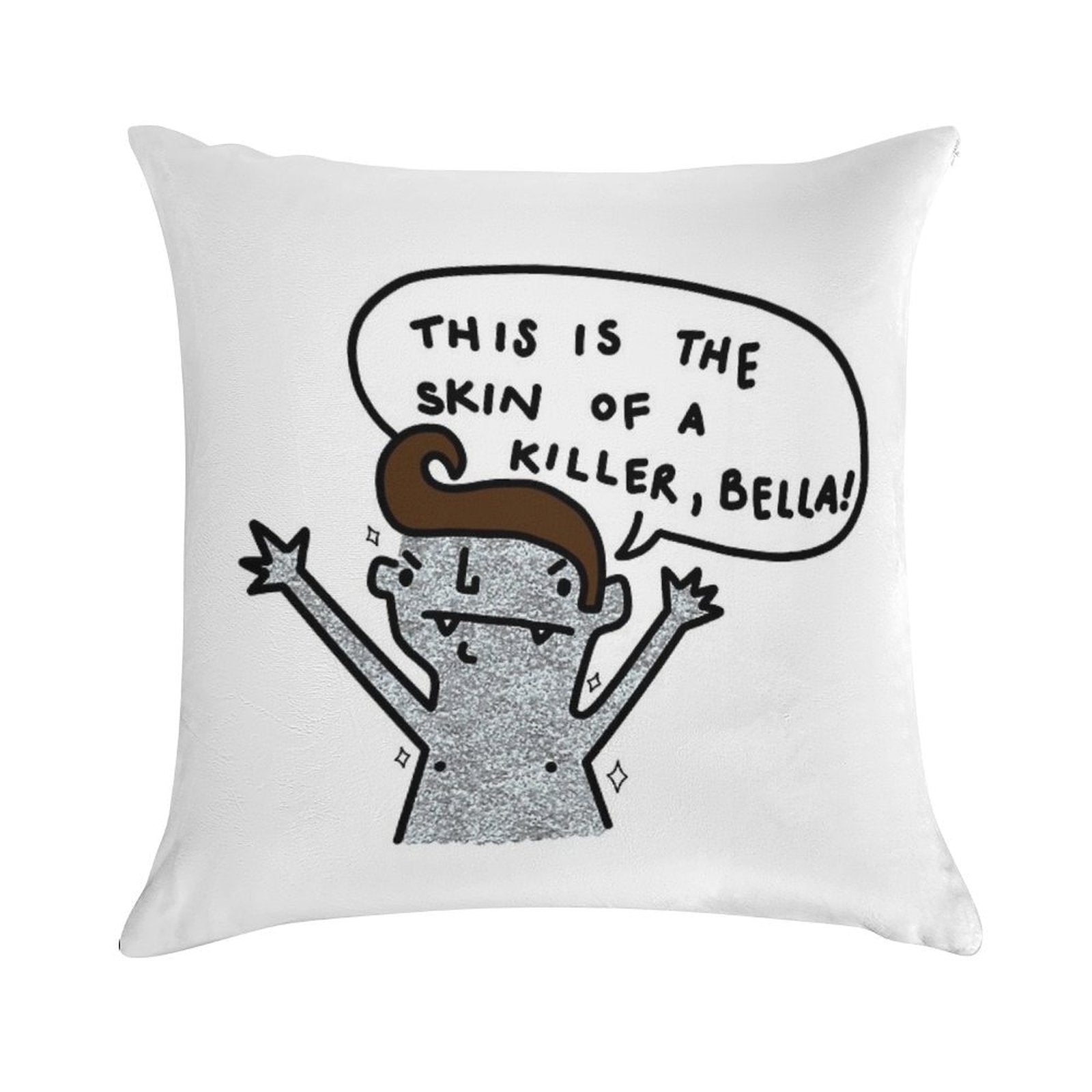 Skin Of A Killer Soft Washable Throw Pillow