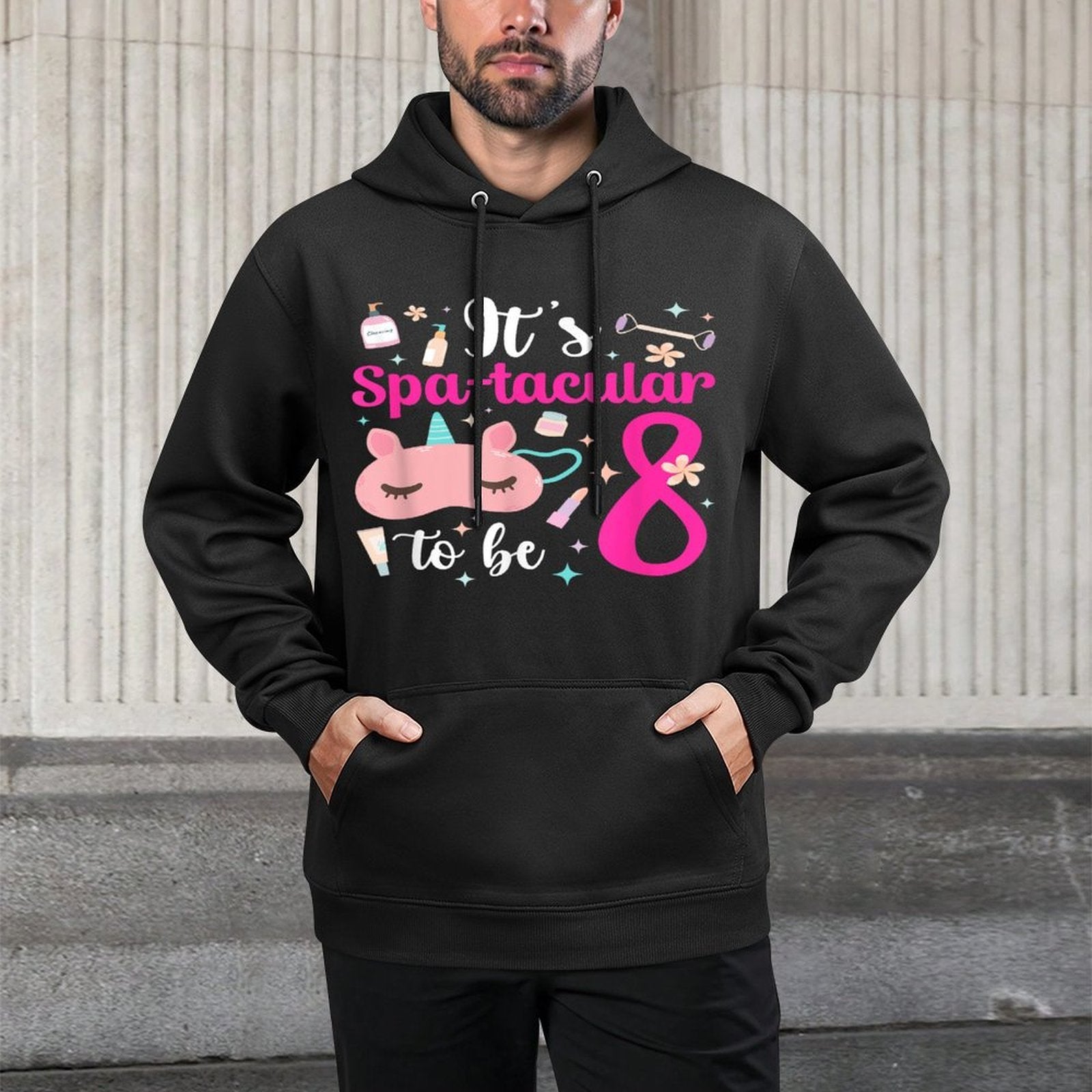 8th Spa Birthday Party Eight Year Old Spa B-Day Girls Easy Care Hoodie