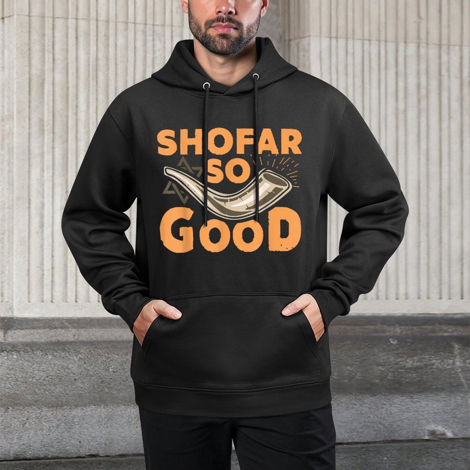 Shofar So Good Funny Rosh Hashanah Jewish Holiday Gift Unisex Design Hoodie