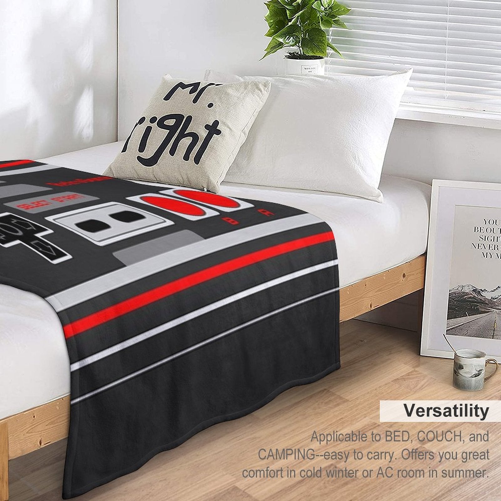 8-Bit Retro Gamer - Controller Versatility Throw Blanket