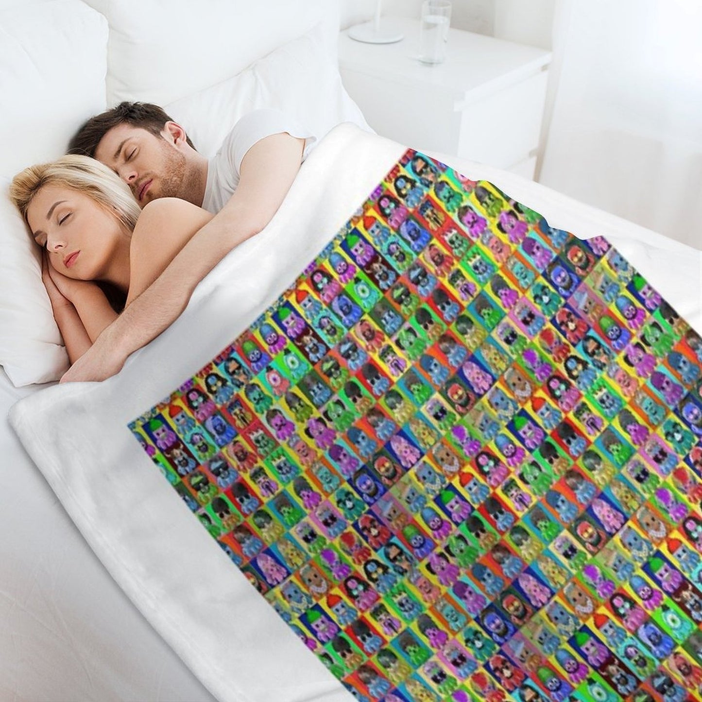 SQUID SQUAD Pattern Quick-dry Throw Blanket