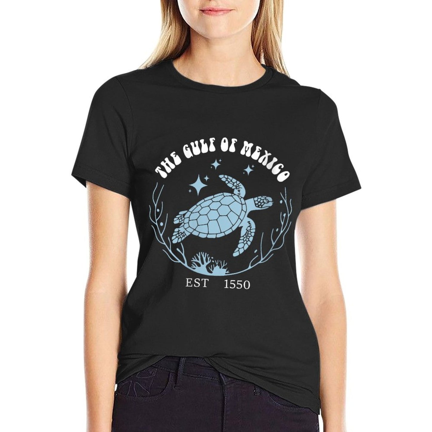 Womens Gulf of Mexico Turtle Comfortable T-Shirt