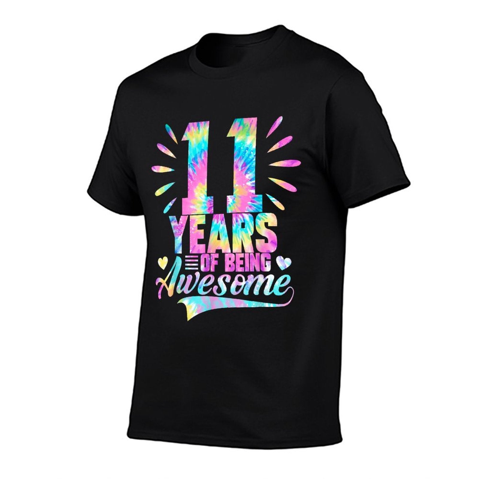 11th Birthday Gift Idea Tie-Dye 11 Year Of Being Awesome  Relaxed-fit T-Shirt