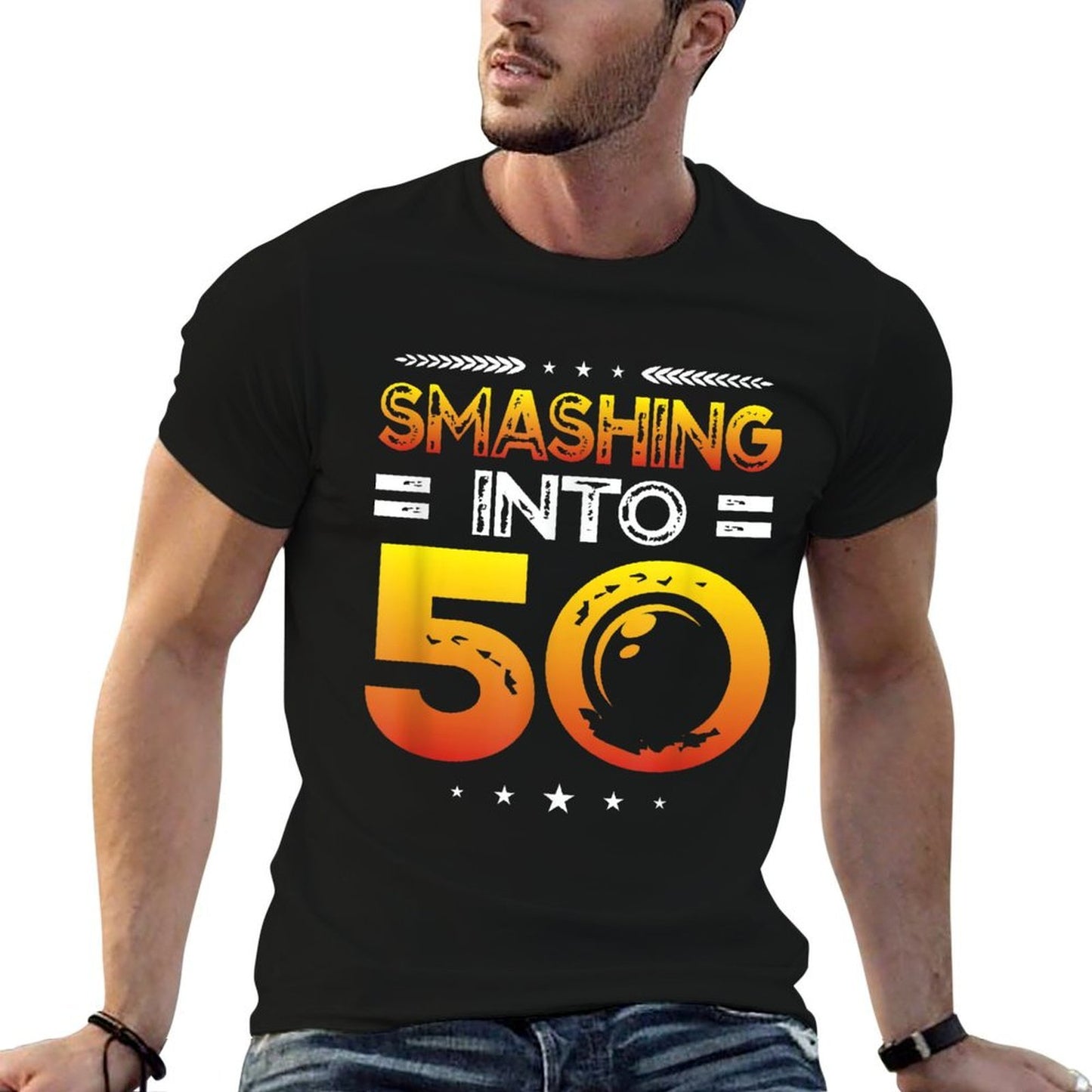 Smashing Into 50 Years Table Tennis Lover 50th Birthday  Easy-care T-Shirt