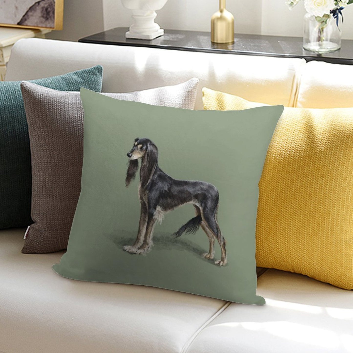 The Saluki Soft Skin-Friendly Throw Pillow
