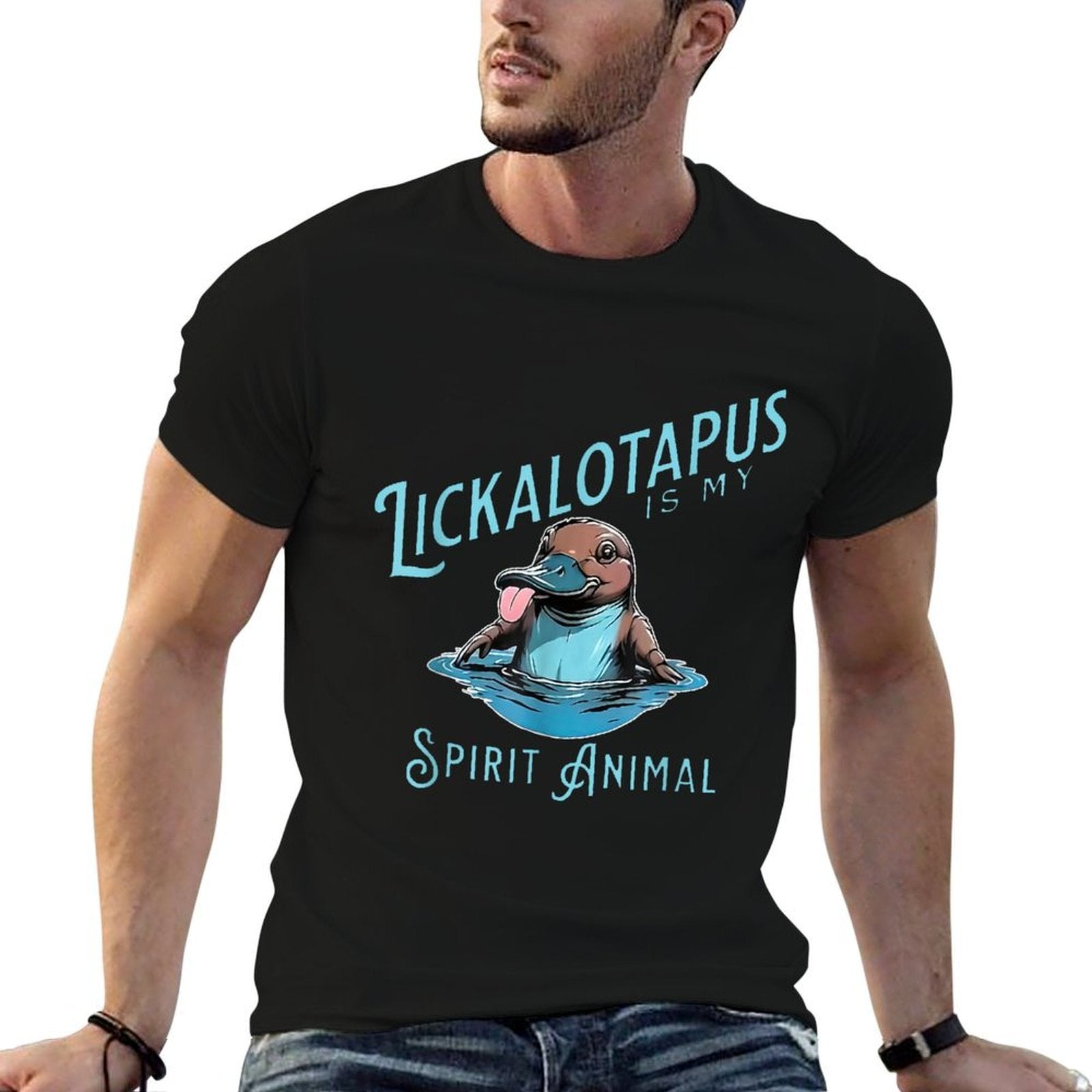 Lickalopus Is My Spirit Animal, Funny, Meme, Retro, Trending  Summer-ready Fabric T-Shirt