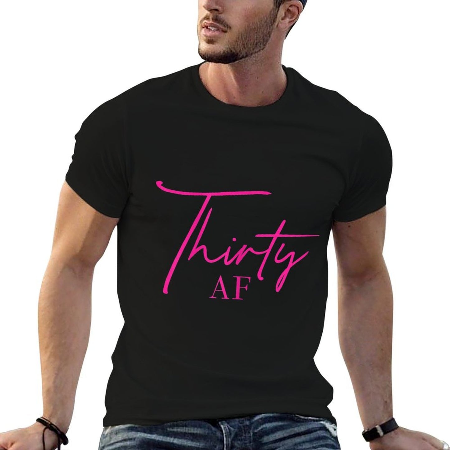 Womens Thirty AF 30th Birthday Tshirt Born in 1990 30th Birthday Trendy Pattern T-Shirt