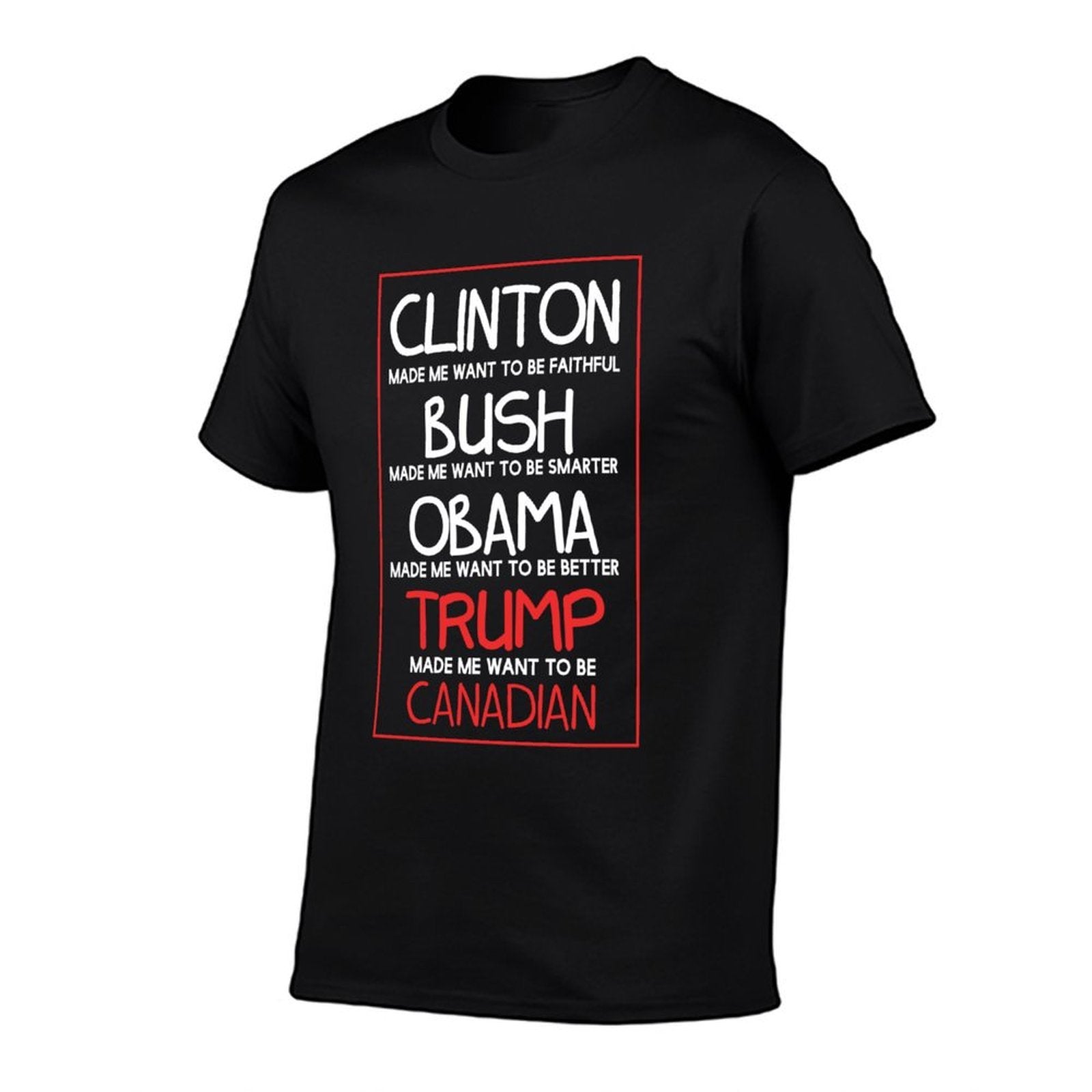 Anti Trump Made Me Want Become Canadian President Funny  Summer-ready Fabric T-Shirt
