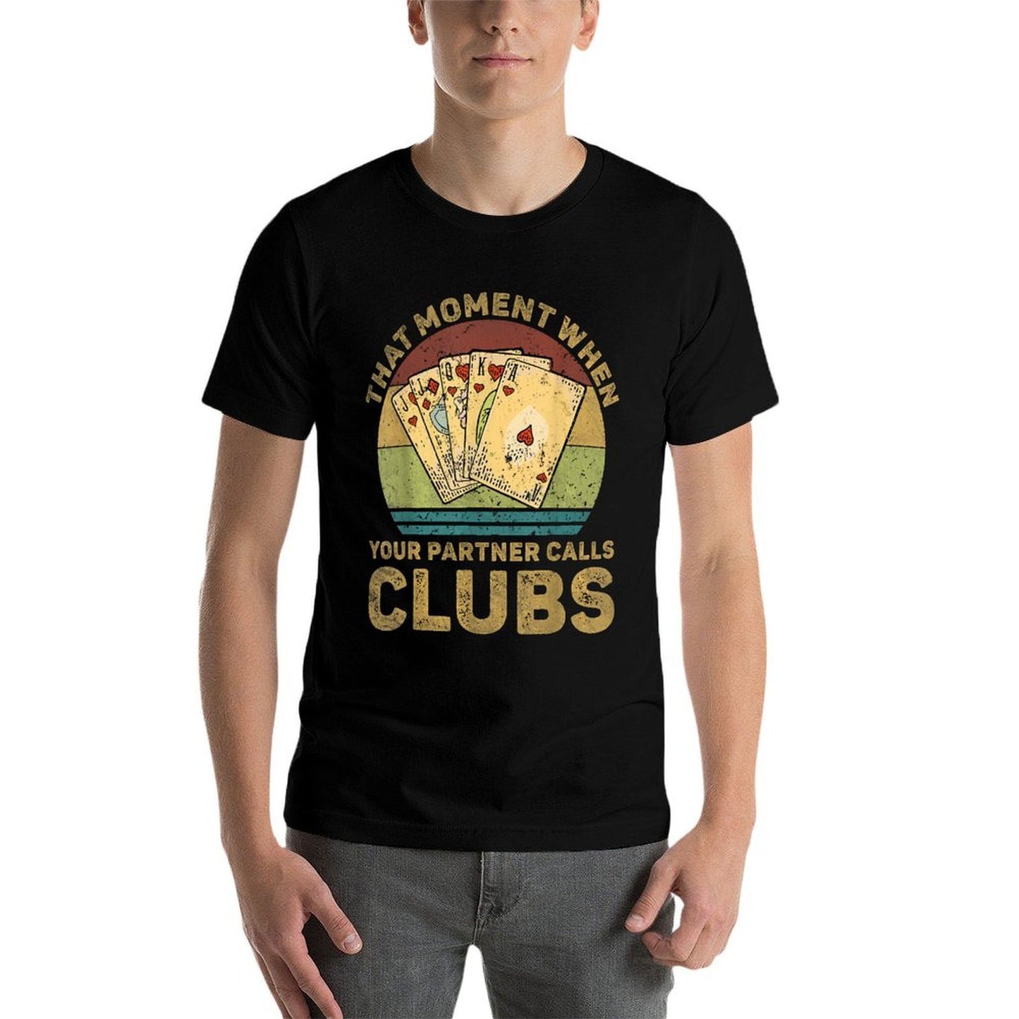 The Moment When Your Partner Call Clubs Euchre Card Game Summer-ready Fabric T-Shirt
