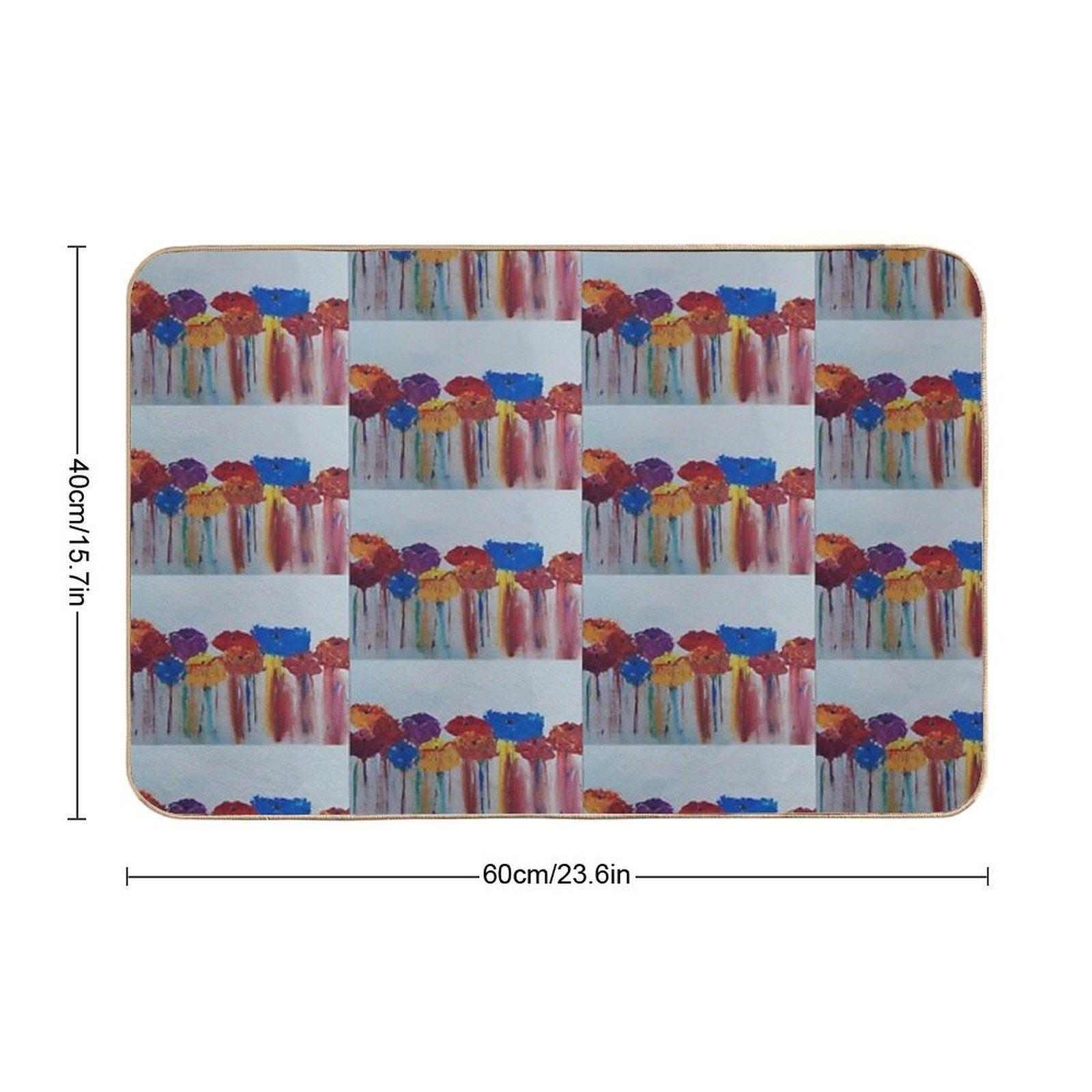 Abstract Bloom  Non-Slip Bath Mat