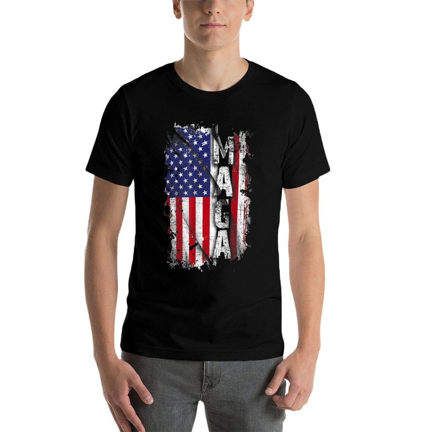 Vintage American MAGA 4th Of July American Ideas  Eco-friendly Material T-Shirt