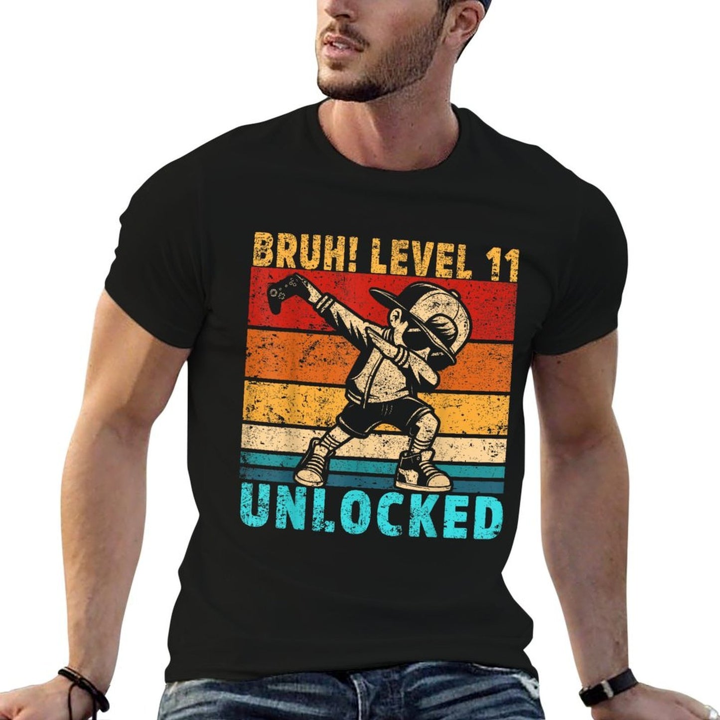 11 Year Old Birthday Dabbing Boy Bruh 11th Level Unlocked Soft T-Shirt