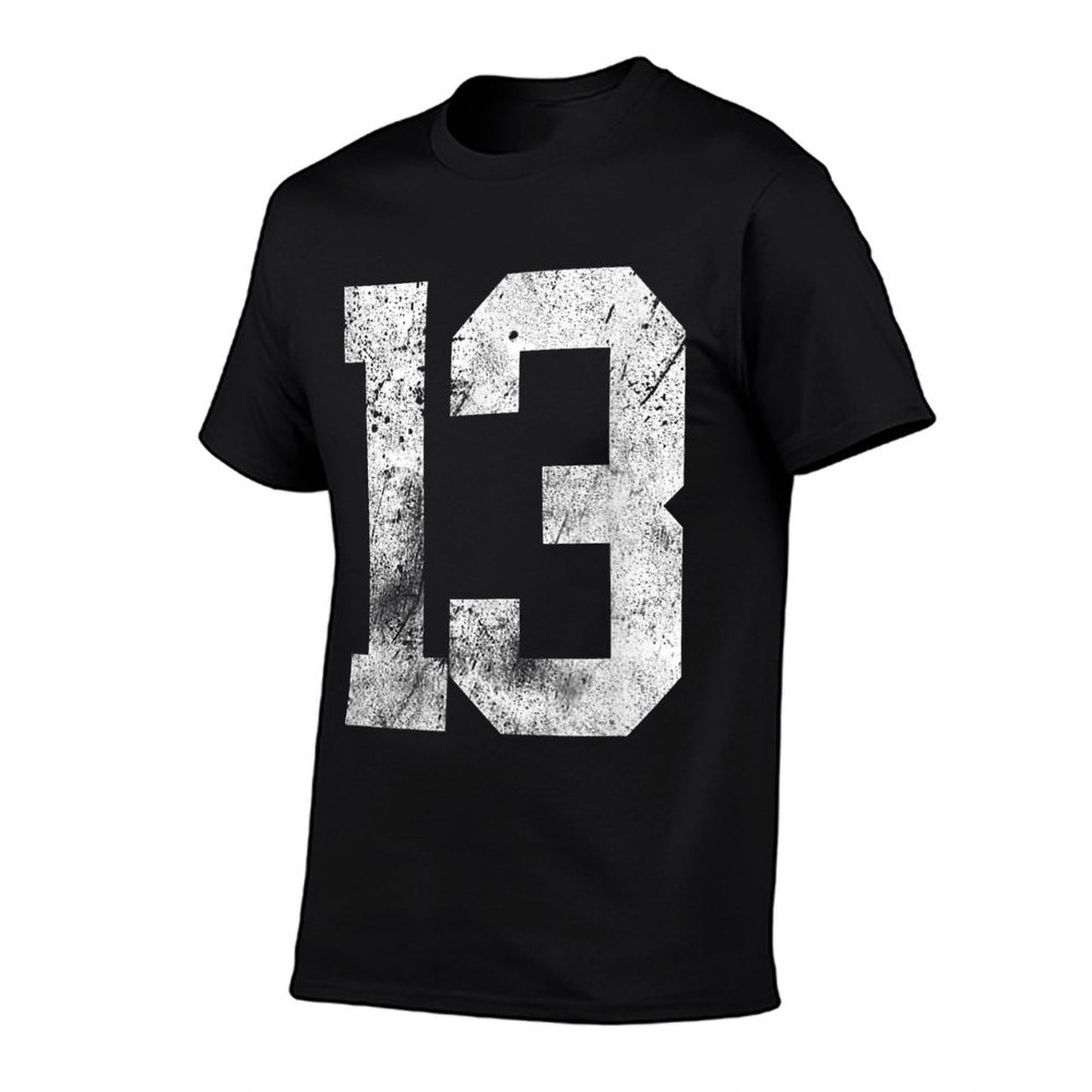 13 Cool Distressed Birthday Lucky Number Player 13th Polyester Blend T-Shirt