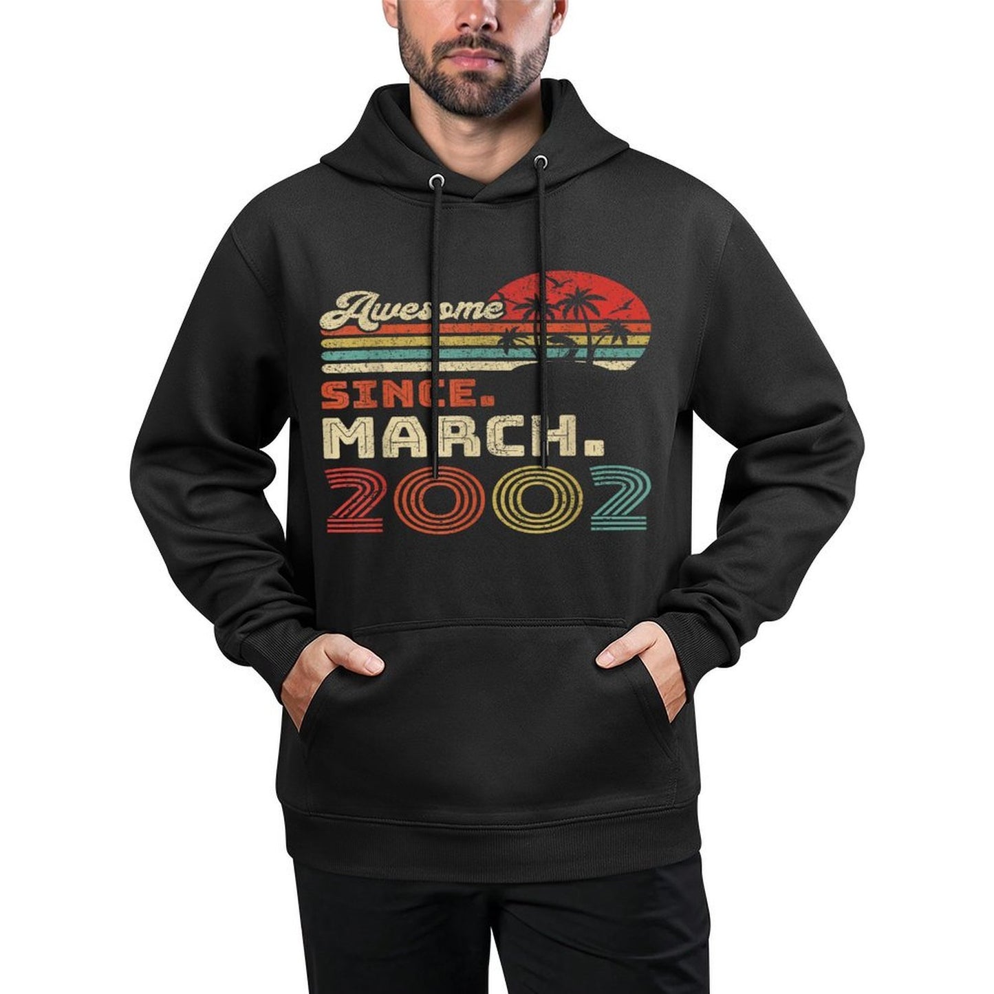 21 Year Old Awesome Since March 2002 21st Birthday Breathable Fabric Hoodie