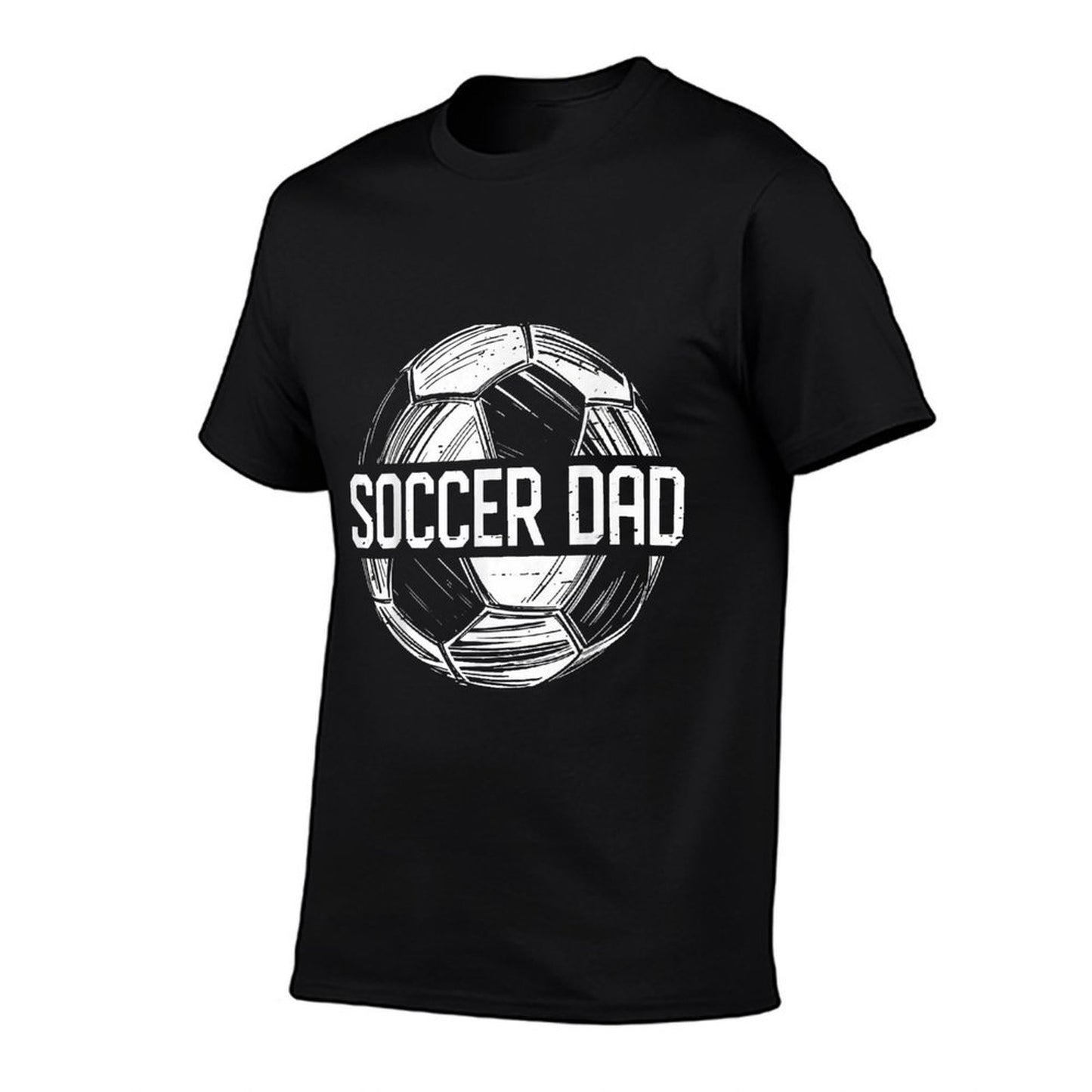 Soccer Dad Family Matching Team Player Gift Sport Lover Papa  Ribbed Collar T-Shirt