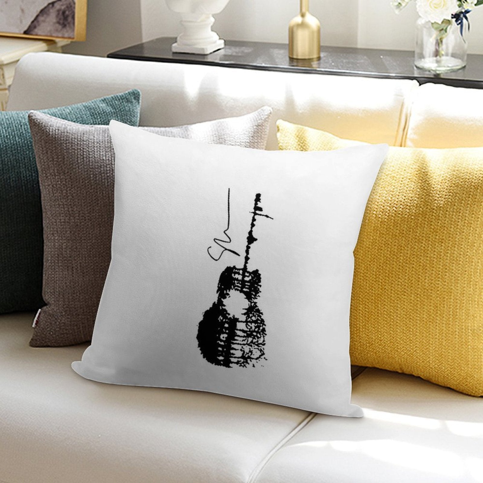 Signautre Guitar Soft Washable Throw Pillow