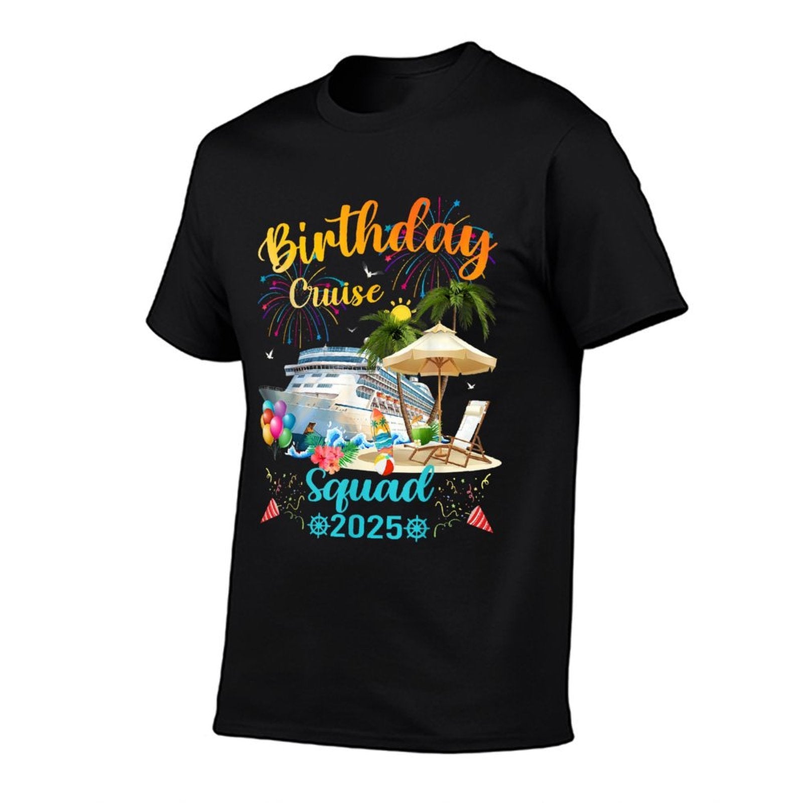 Birthday Cruise Squad 2025  Vintage-inspired T-Shirt