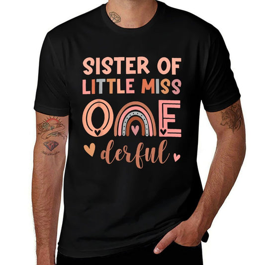 Sister of Miss Onederful 1st Birthday Party Girl Cute  Vintage-inspired T-Shirt