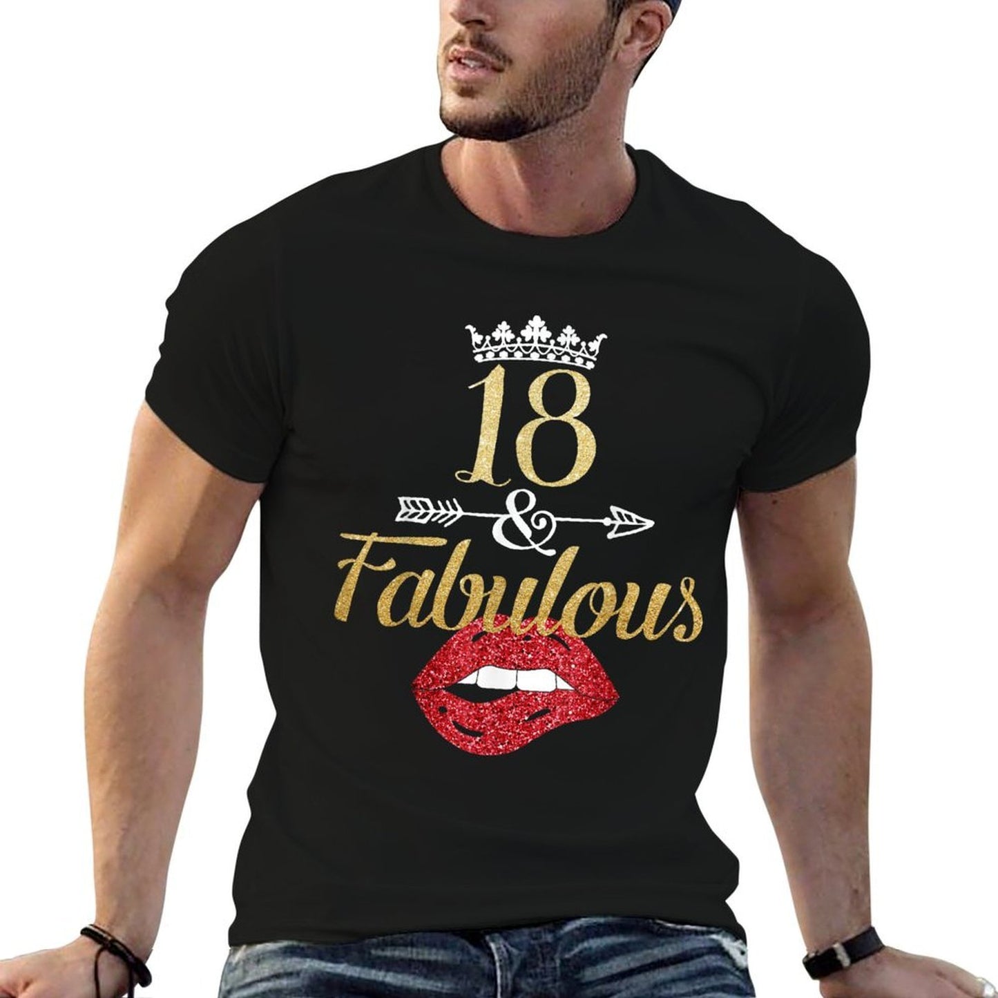 18 Years Girl Woman Old And Fabulous Happy 18th Birthday Polyester Blend T-Shirt