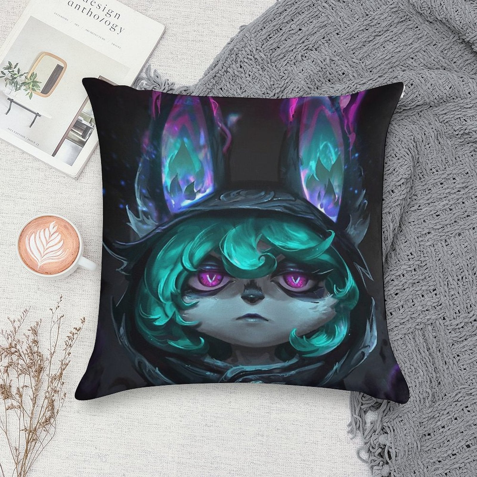 Vex Soft Hidden Zipper Throw Pillow