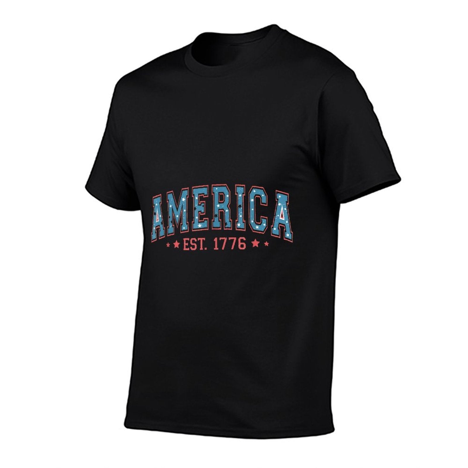 America EST 1776 USA 4th Of July Retro Vintage  Slim-fit Cut T-Shirt