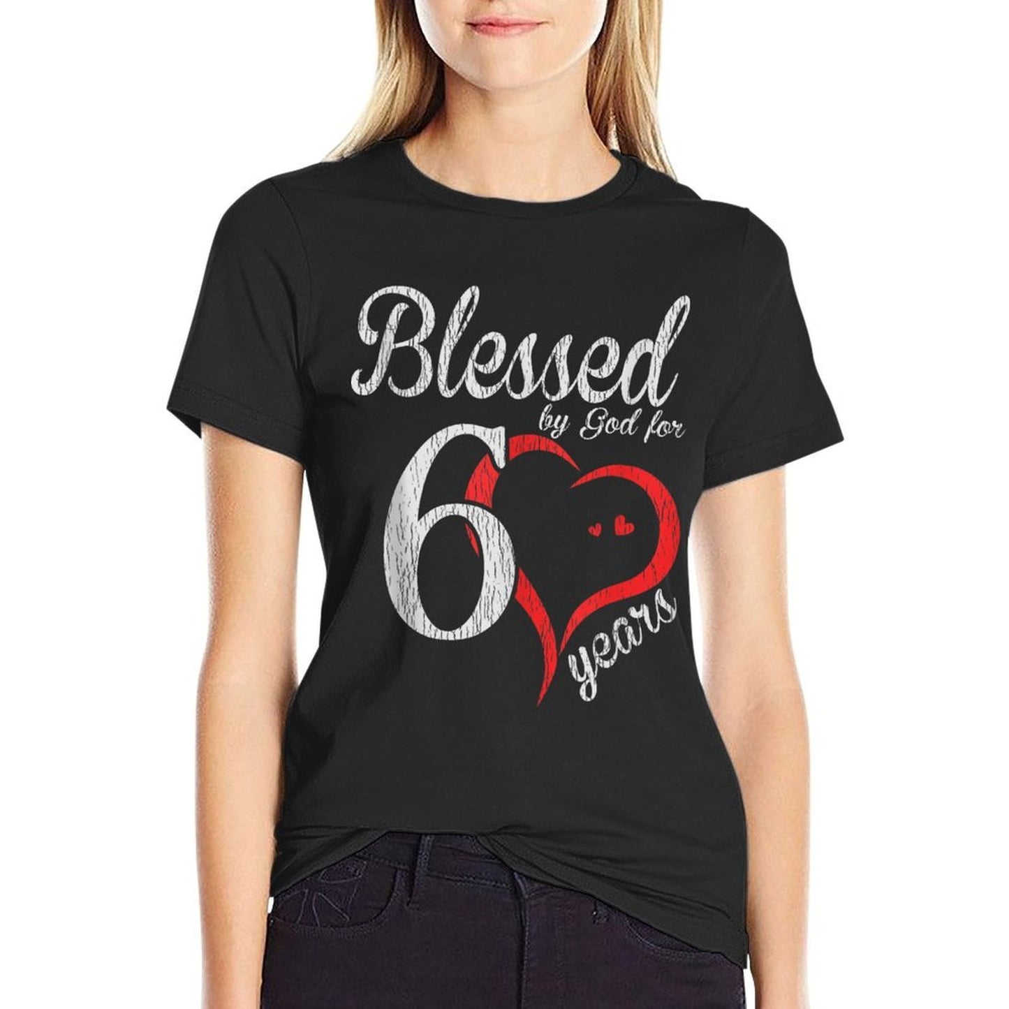 Vintage 60th Years Old Blessed By God - Happy 60th Birthday  Odor-resistant T-Shirt